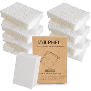 12 Pack Dishwashing Sponges Natural Cellulose Sponges Plant Based Resilient and Reusable Soft Dish Sponges for Washing Dishes DIY Craft Sponge for Fun