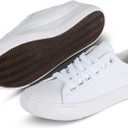 Canvas Shoes for Women Casual Low Top Women's Fashion Sneakers for Women (6, White)