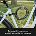Master Lock Black Set Your Own Combination Bike Lock, Metal Cable Lock has a Weather Resistant Vinyl Coating for Outdoor Durability, 5 Feet Long, 8370D