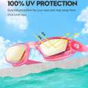 2 x Adult Swim Goggles 2 Pack Anti Fog Swimming Goggles, No Leaking UV Protection Pool Goggles for Men Women Youth
