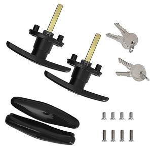 Wedelweib T-Handle for Truck Camper Shell Truck Cap Locking T-Handle with Dust Cover for Truck Canopy-2 Pack clockwise and Counter-clockwise with 4 Keys（Key Alike）