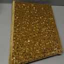 XmasExp Christmas Tree Collar, 33.5 inch Sequin Tree Skirt Stand Base Cover for Home Decor, Large Size 6 Piece Gold