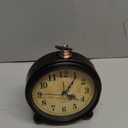 5 Inch Vintage Retro Analog Alarm Clock, Super Silent Non-Ticking Battery Operated Small Clock for Desk,Bedroom,Bedside,Living Room,Gift Clock