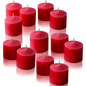 Red Apple Cinnamon Scented Votive Candles, Set of 9-1.25" Wax Candles for Home, Scented 10 Hour Burn Time - Aromatherapy, Spa Ambiance, Table Centerpieces & Home Dcor