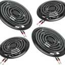 Stove Burner Drip Pans W10288051 Stove Burner Covers&MP22YA Electric Range Burner Element Set Compatible for Whirl-pool Electric Range Stove-by MIFLUS,2*W10290350(8")2*W10290353(6")