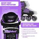 Nattork Adjustable Inline Skates for Adults and Teens, Outdoor & Indoor Blades Roller Skates for Boys, Beginners, Size: XXL