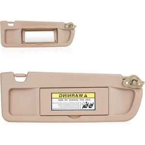 Right Passenger Side Sun Visor Without Light for 2006 2007 2008 2009 2010 2011 Honda Civic EX LX Sedan SI Coupe Beige Visor Assembly, Replacement 83230-SNA-A01ZA