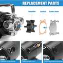 Water Transfer Pump, 115V 1/10HP Electric Utility Pump with On/Off Switch 2 * 6 ft Water Hoses Kit for Removing Water from Garden Pools Aquariums Hot Tub Draining 1/8 Low Suction for Rain Barrel