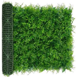 DOPGIB  40X120 in (33.5 sqft) Greenery Roll UV-Anti Privacy Wall Screen, Faux Plant Panels, Boxwood Backdrop, Green Vine Leaf Hedge Fence, Indoor Outdoor Home Decor