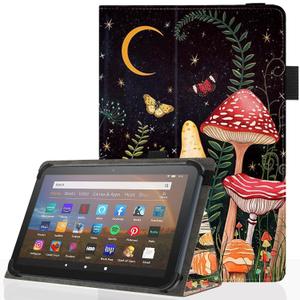 Universal 10 10.1 Inch Android Tablet Case,Slim Folding Stand Cover for All 9"-10.5" Touchscreen Tablet Case with Stylus Pen Holder,Mushroom