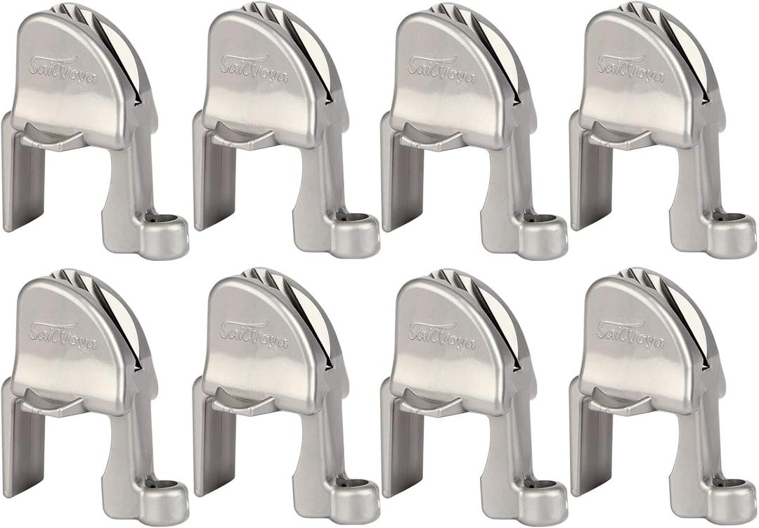Boat Fender Clips, Adjustable Pontoon Boat Square Rail Fender Cleats/Clips/Hangers for Pontoon Bumpers, Pontoon Boat Accessories for Bumpers