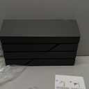 Wall Mount Mailbox for House Outside, Large Capacity Mailbox Drop Box, Galvanized Steel and Rust-Proof Metal Post Box, 15.74"x9.84"x4.33", Black, MD065