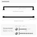 Lardmon 3 Pack 10 Inch(254mm) Matte Black Kitchen Cabinet Handles Modern Cabinet Pulls Kitchen Vanity Cabinet Hardware Timeless Drawer Pulls Handles, M-Black(10x3)