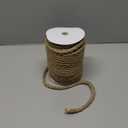 Natural Jute Twine, 8MM x 100FT Jute Rope Roll, Heavy Duty Thick Twine for Cat Scratching Post, Bundling, Gardening and DIY Crafts