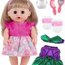 GAGAKU Baby Doll with Hair, 12" Baby Dolls for Girls 3 4 5 6 Years Old, Baby Doll for Toddlers Kids, 12 Inch Baby Dolls with Accessories