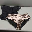 Eomenie Women's Swimsuit Tankini Tummy Control Bathing Suits Two Piece Full Coverage Slim Swim Suits with High Waisted Bottom (X-Large, Black and Printed)