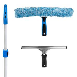 Unger Professional Total Pro Kit; Window Cleaning Kit; All-in One Window Washing Kit; Squeegee, Window Washer, Telescopic Pole; Streak-Free Results