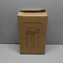 2 Pack Automatic Bathroom Trash Can 2.6 Gallon Smart Touchless Motion Sensor Trash Can with Lid Electric Waterproof Narrow Small Garbage Bin (C-Basic Battery Supply-White)