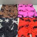 Mumucove 4 Piece Women Workout Shorts Tie Dye High Waist Butt Lift Shorts Tight Women Workout Gym Yoga Sports Shorts, Size: S