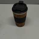 Insulated Travel Coffee Cup with Leak Proof Lid,To Go Camping Stainless Steel Vacuum Coffee Mug, Reusable Coffee Tumblers Hot & Cold Drinks Gifts Multiple Sizes and Colors (12 Ounces, Wood)