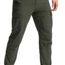 Pinkbomb Men's Hiking Cargo Pants with 7 Pockets Slim Fit Stretch Joggers Golf Cargo Work Pants for Men M