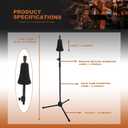 STRONGBERRY Trombone Stand & Trumpet Stand, Retractable Height Adjustable with Non-Slip Base, Foldable Triangle Design for Standard Brass Instruments