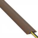 ZhiYo 6ft Cord Hider Floor, Soft PVC Cord Covers for Wires on Floor, Wire Cover to Hide Extension Cords, Cable Cover Protect Cords & Prevent Trips, Cable Cavity: W0.6in x H0.32in, Vintage Coffee Brown