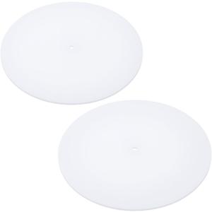 Retisee 2 Pcs Round Lamp Shade Diffuser 11.5" Diameter with 3/8" Center Hole White Acrylic Disc Lamp Diffuser for Drum Style Lampshades Pendants Softening Light, Fits 12-14" Openings