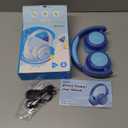 iClever BTH22 Kids Bluetooth Headphones, 60H Play Time, USB C Fast Charging, Bluetooth 5.4, AUX Cord,Safe Volume 74/85 dBA,Toddler Headphones for iPad/Tablet/Travel/School, Blue