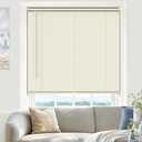 UNISHADES Blinds for Indoor Windows 1" Vinyl L-Shaped Slats Cordless Mini Blinds for Home, 58" W × 64" H - Beige