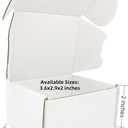Small Shipping Corrugated Boxes 4x3x2 Inches 100 Pack Foldable Small Business Card Gift Box For Mailers and Craft