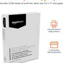 Amazon Basics Multipurpose Copy Printer Paper, 20 lb, 8.5 x 11 Inches, 5 Reams (2,500 Sheets), 92 Bright White