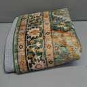 4x6.5 Green Boho Area Rug Vintage for Kitchen Living Room Bedroom Dining Room Office Non Slip Low Pile Indoor Floor Distressed Carpet