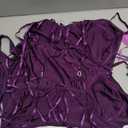 Avidlove Lingerie for Women Sexy Corset Garter Lingerie Set One Piece Teddy Bodysuit Boudoir Outfit (Purple, XXL)