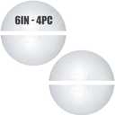 Styrofoam Half Balls 6 Inch,4PC Large White Half Foam Balls for Crafts, DIY Craft Giant Foam Balls for Home and School,Smooth Solid Round Balls (Half styrofoam-6in-4pc)