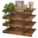 Makentra Wire Shelf Cover – Engineered Wood Wire Rack Covers for Shelves, Rustic Farmhouse Style for Pantry, Closet (4, 27" W × 16" D)