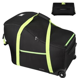 SCTEL Baby Car Seat Travel Bag Fit Chicco Keyfit 35 and Antirebound Bar Base, Doona Car Seat Stroller and Base, Nuna Pipa Travel Bag, Infant Car Seat Bags for Air Travel, Doona Travel Bag Green