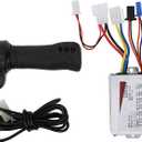 Keenso 12V 500W Throttle Motor Brushed Speed Controller & Throttle Grip for Electric Scooter