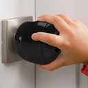 Child Safety Door Knob Cover (4 Pack) HardtoRemove DualLock Door Handle Covers for Kids  Reusable Baby Proof Door Knob Locks  Installs Easily, No Tools Needed (Black)