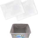30 Count Cat Litter Box Liners, Drawstring Large/Jumbo Cat Litter Liner Bags Compatible with Petmate Open Extra Large Nonstick Litter Pan Standard Litter Box, Heavy Duty Pre-Separated 38" x 18"
