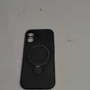 Upgraded 360 Spin for iPhone 17 Silicone case with Invisible Stand, Soft Anti-Scratch Microfiber Lining Inside Phone Cover with Kickstand Rotatable for Women and Men, Black