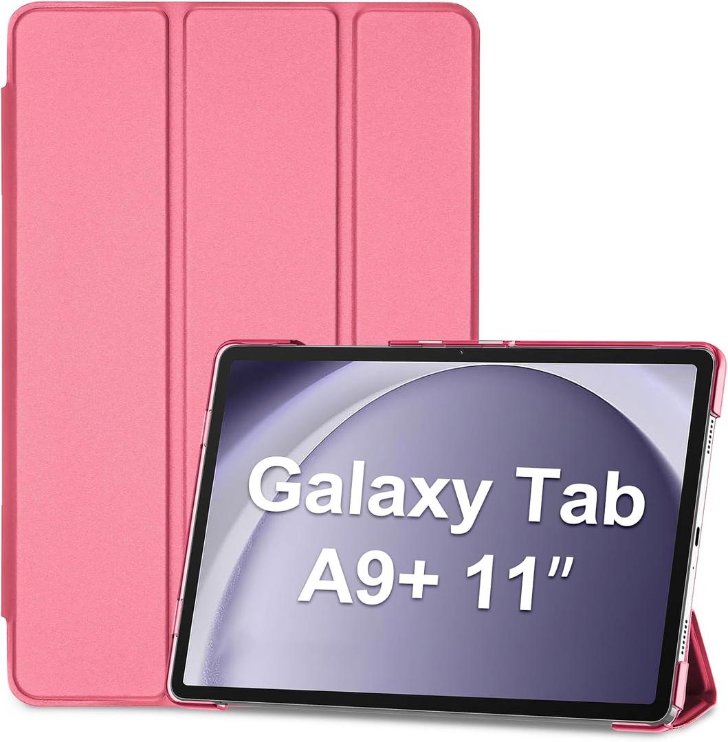 ProCase Smart Case for Galaxy Tab A11+ Plus/A9+ Plus 11 Inch, Slim Stand Hard Back Shell Protective Tablet Cover Folio Case for 11" Galaxy Tab A11+ Plus 2025/A9+ Plus 2023 -Melonpink