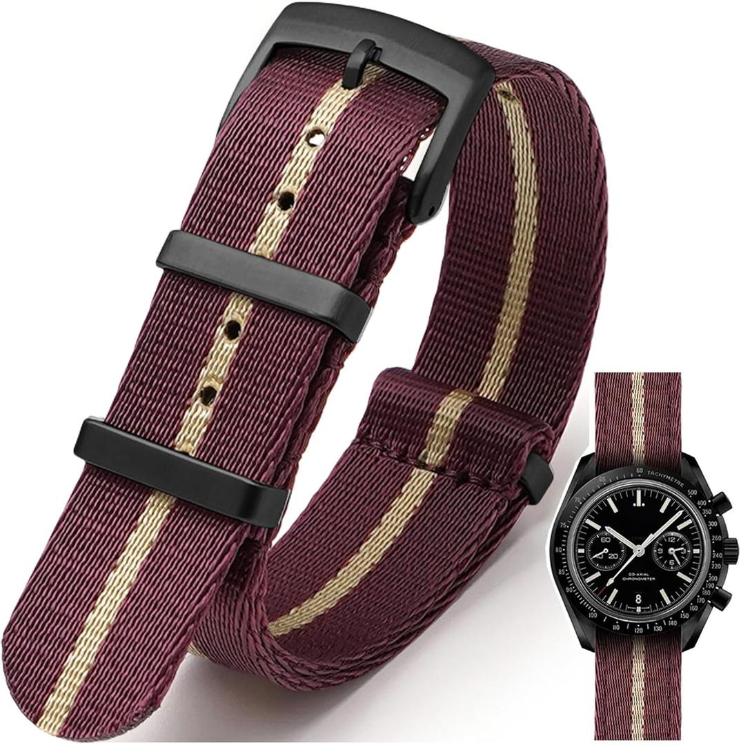 Military Ballistic Nylon Watch Band Heavy Buckle 18mm 20mm 22mm 24mm Thick G10 Premium Nylon Watch Bands Smart Watch Replacement Band Strap for Men Women