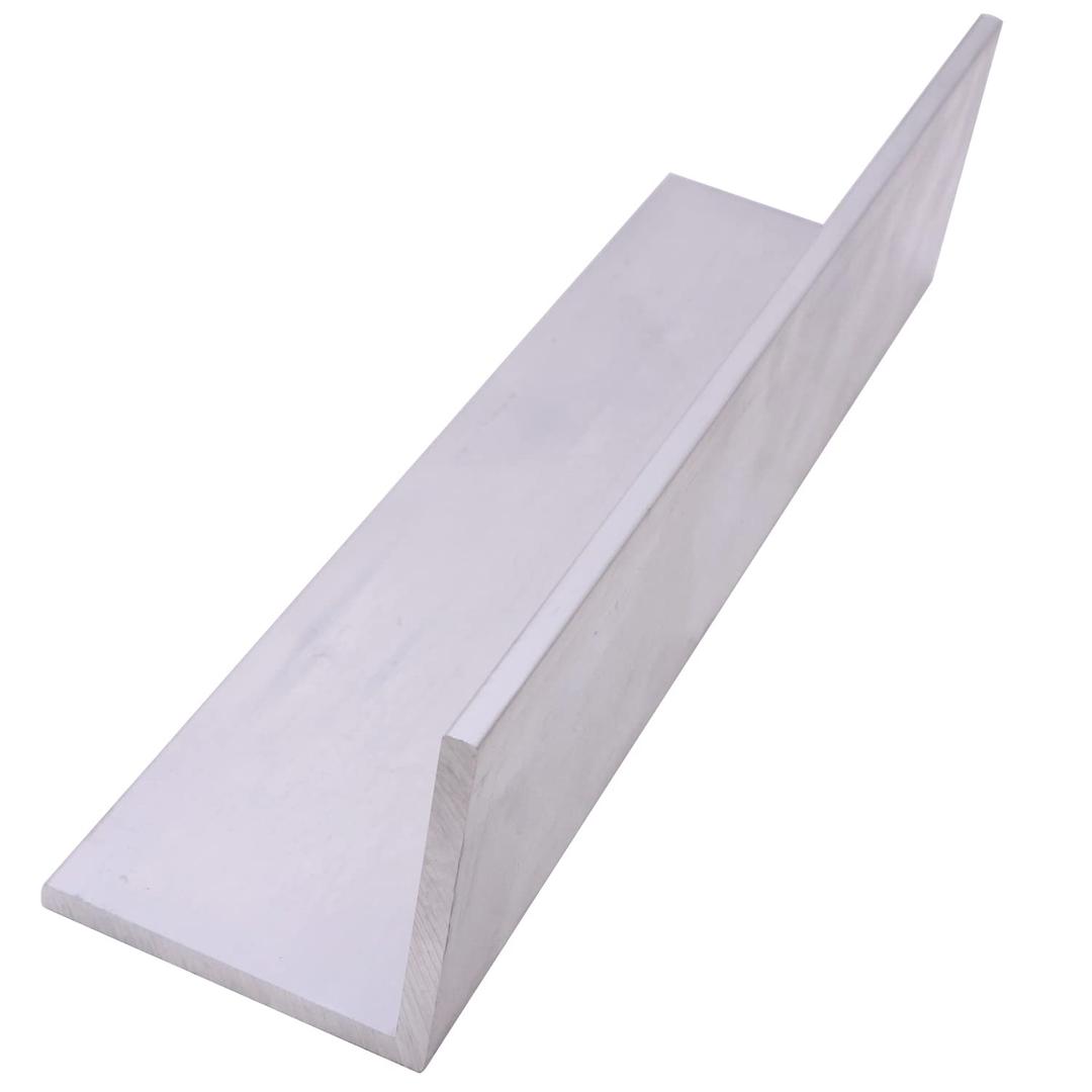 VERNUOS 3"x3"x 1/4" Aluminum Angle 6061, 12" Length, T6511 Mill Stock, 1/4" Thick