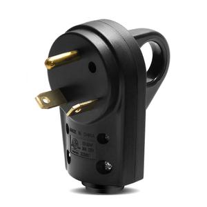 30AMP RV Replacement Male Plug - Heavy Duty NEMA TT-30P Replacement RV Receptacle Electrical Plug with Easy Unplug Handle Design for RV Trailer,ETL Listed (30A Male Plug)