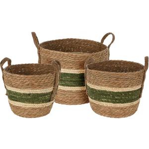 Baskets, Set of 3 for Home, Office, Dorm Room, Living Room, Bedroom, Bathroom, Nursery Storage and Organization (12x10x8/10x10x7/9x8x7inch)