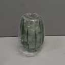 Lucky Bird Green Glass Vase Modern Ribbed for Flowers, Candles, and Decorative Accents - Tall/Short Glass Vase for Centerpieces Home Table Decor(Green H8.0inch)