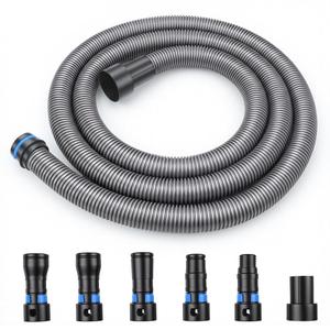 10FT Hose for Shop Vacuums with 6 Adapters - Universal Dust Collection Hose for 2-1/2" Shop Vacs, Fits De-Walt, Milwaukee, Rid-gid Woodworking Power Tools by TOMOON