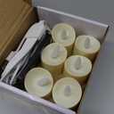 Homemory Rechargeable Flameless Candles, 2/4/6/8H Timer LED Votive Candles, 6 PCS Battery Operated Tea Lights with Timer for Table, Wedding, Christmas (USB Charging Cable Included) (Ivory Base (6 Pack,Rechargeable))