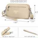 JANKS Small Crossbody Bags for Women Wristlet Wallets Nylon Shoulder Bag with 4 Zipper Carry All Purse Credit Card Holder